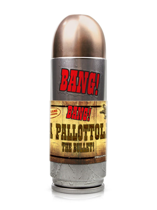 dV Giochi BANG! deluxe bullet packaging for collectors.