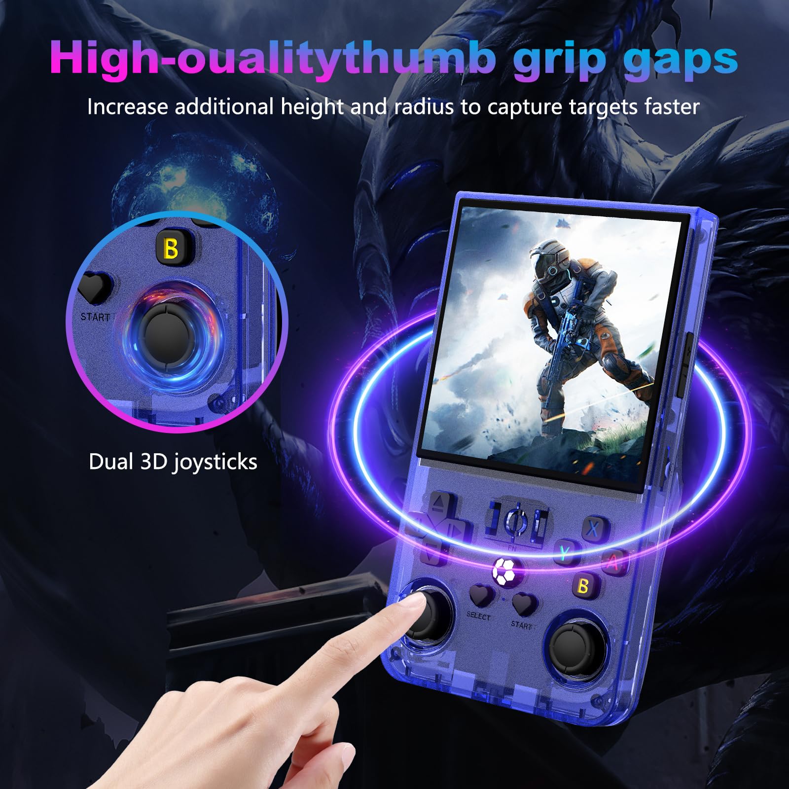 DVJQSN R36MAX 4000mAh battery blue, long playtime on the go