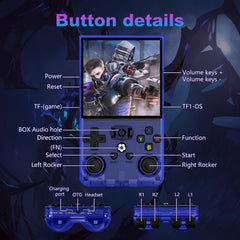 DVJQSN R36MAX dual vibration blue, responsive controls for retro action