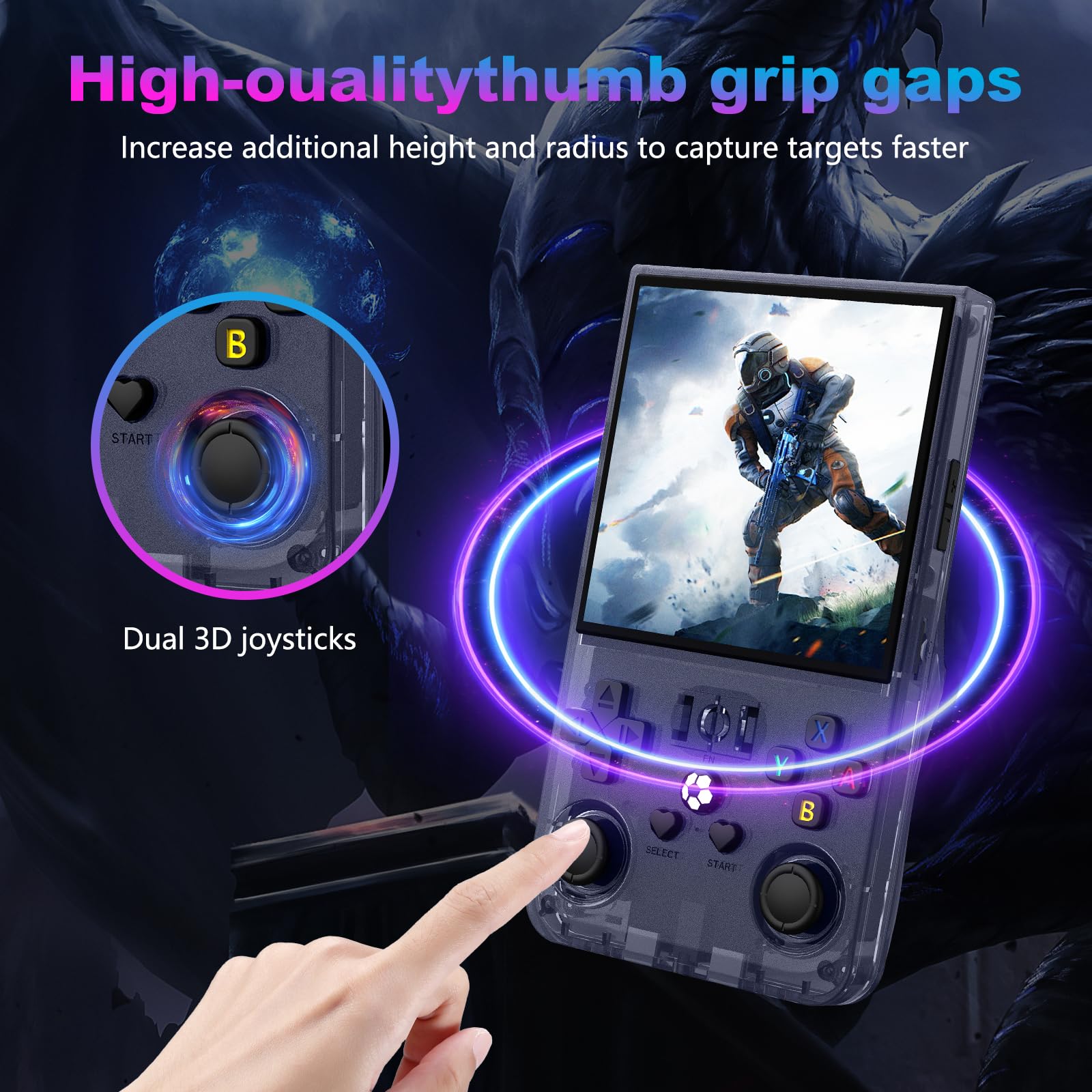 DVJQSN R36MAX ergonomic grip supports comfortable precise control
