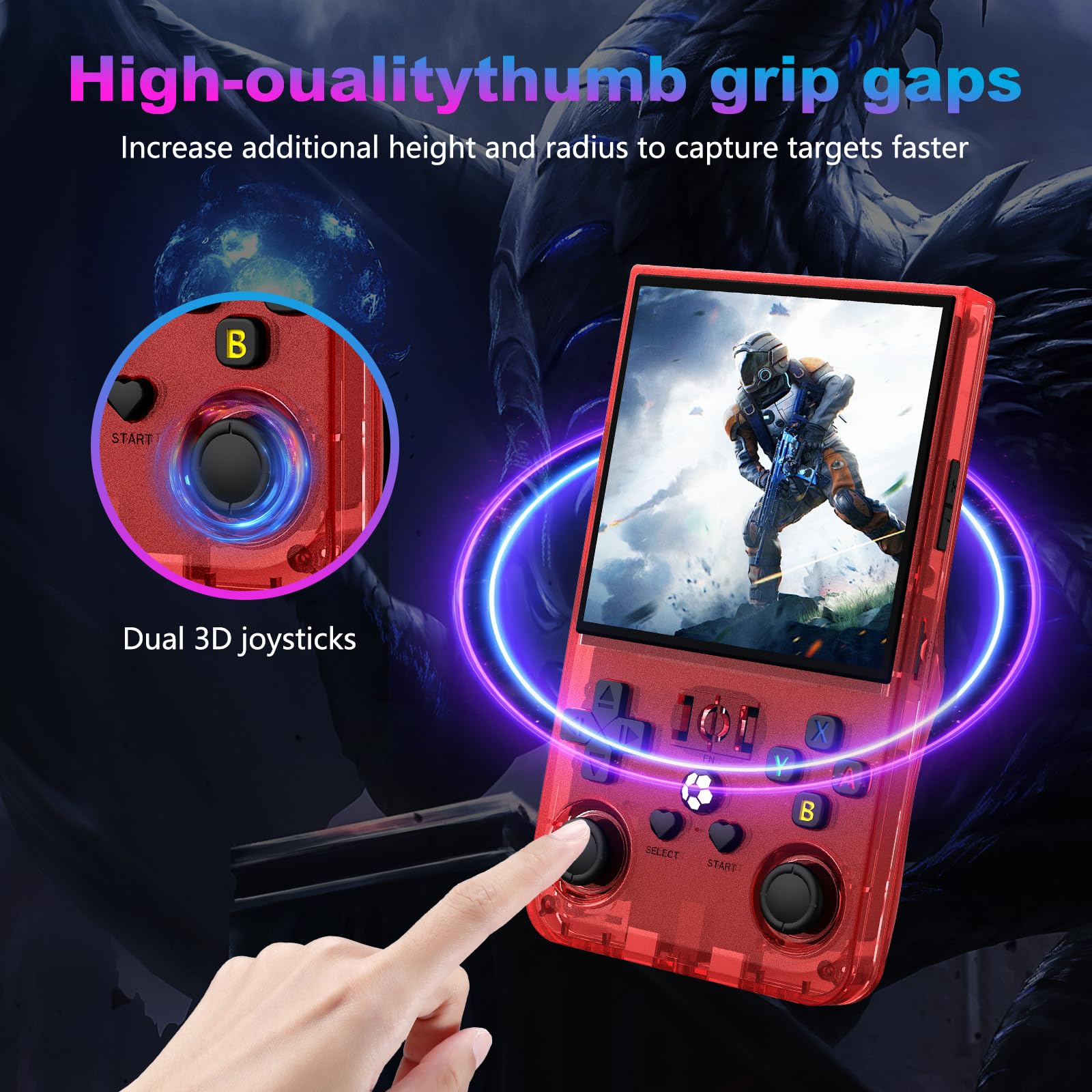 DVJQSN R36MAX packaging box illustrating portable retro setup