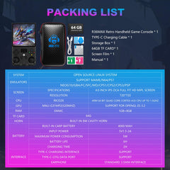 DVJQSN R36MAX packaging box shown with essential accessories