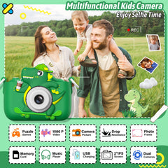 Dwfit Upgrade Selfie Kids Camera cartoon silicone cover protects during daily use.