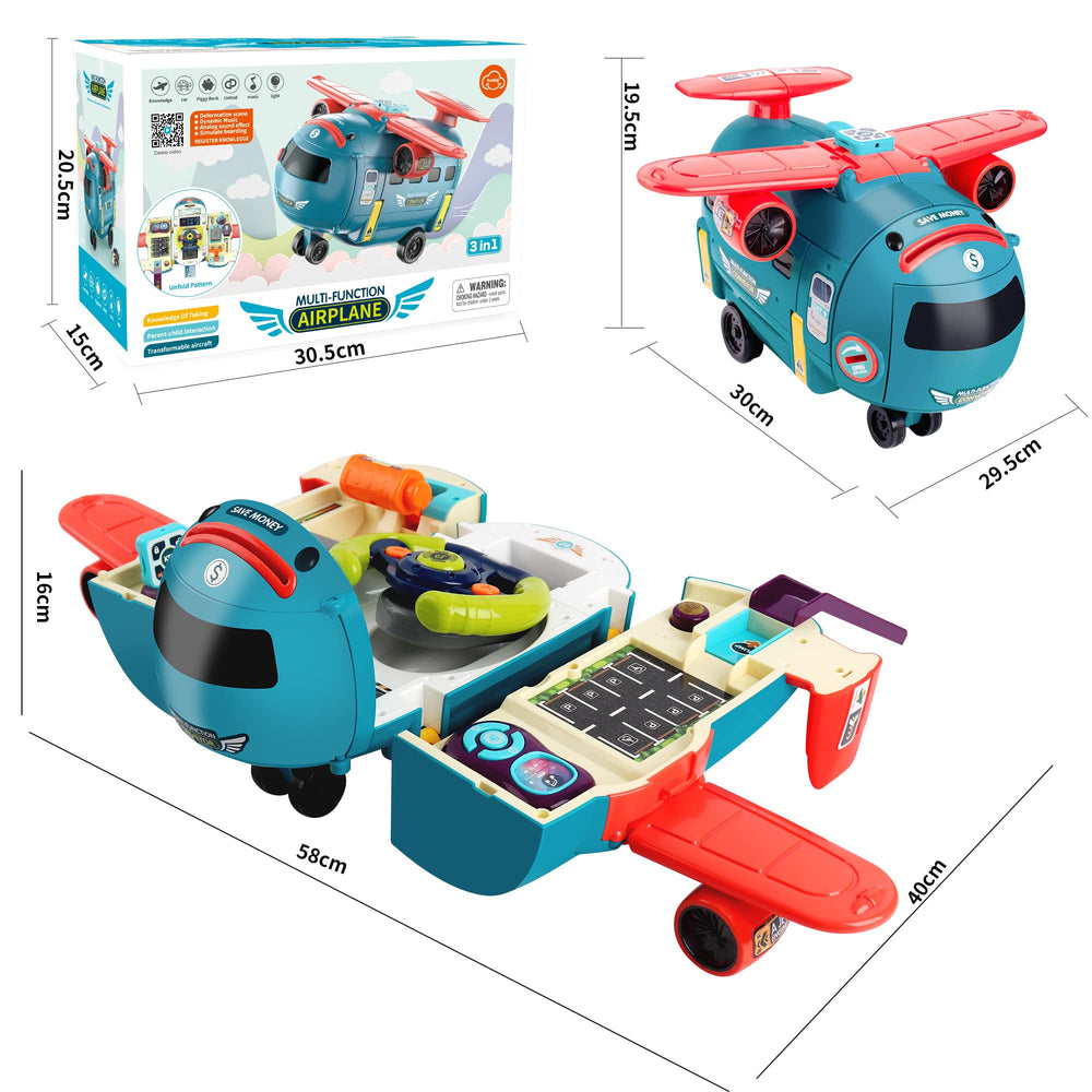 Dwi Dowellin Airplane Car Toy piggy bank encourages saving through fun play sessions.