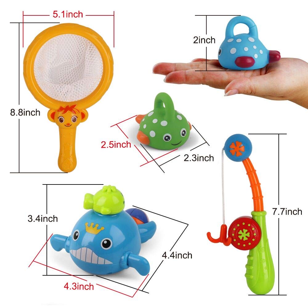 Dwi Dowellin bathtub toy set compatible with floor play and water fun