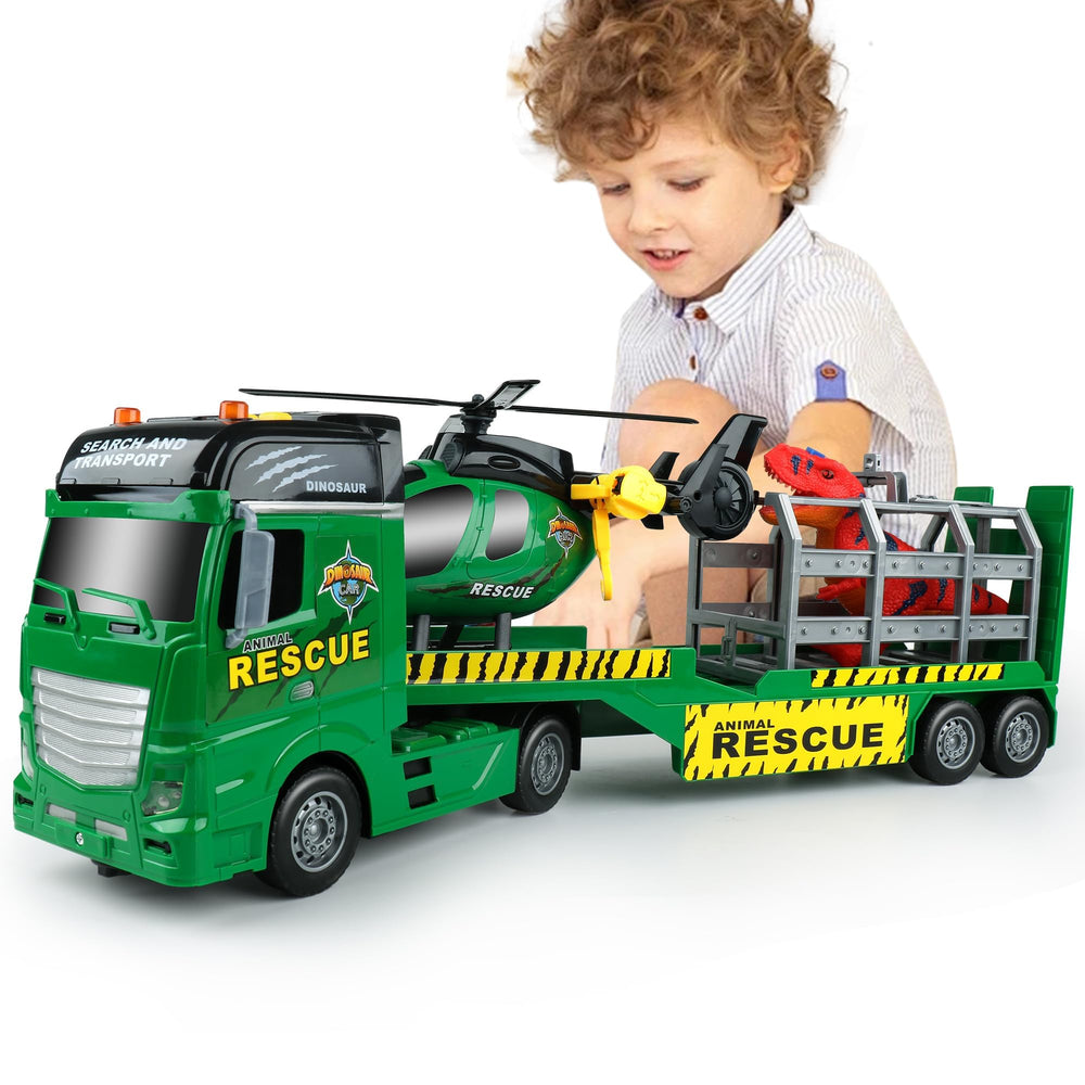 Dwi Dowellin Carrier Truck Toys sturdy 3-in-1 vehicle for imaginative play.