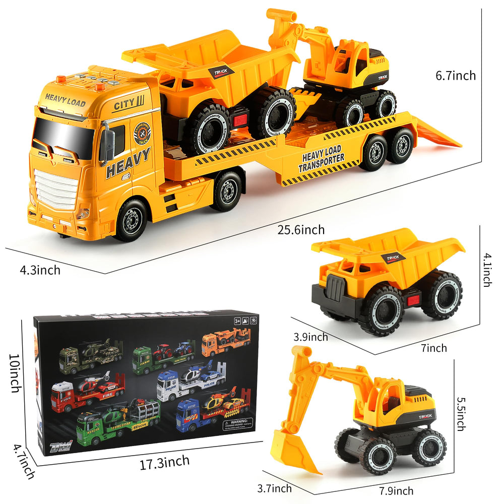 Dwi Dowellin dump truck with lights image enhances visual cue during pretend work.