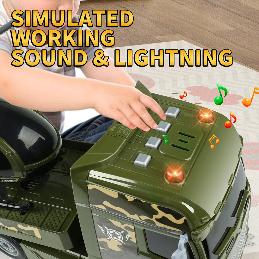 Dwi Dowellin Green Military Big Truck battery included for immediate testing