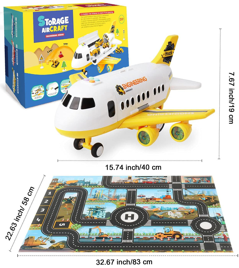 Dwi Dowellin helicopter and playset on large durable mat