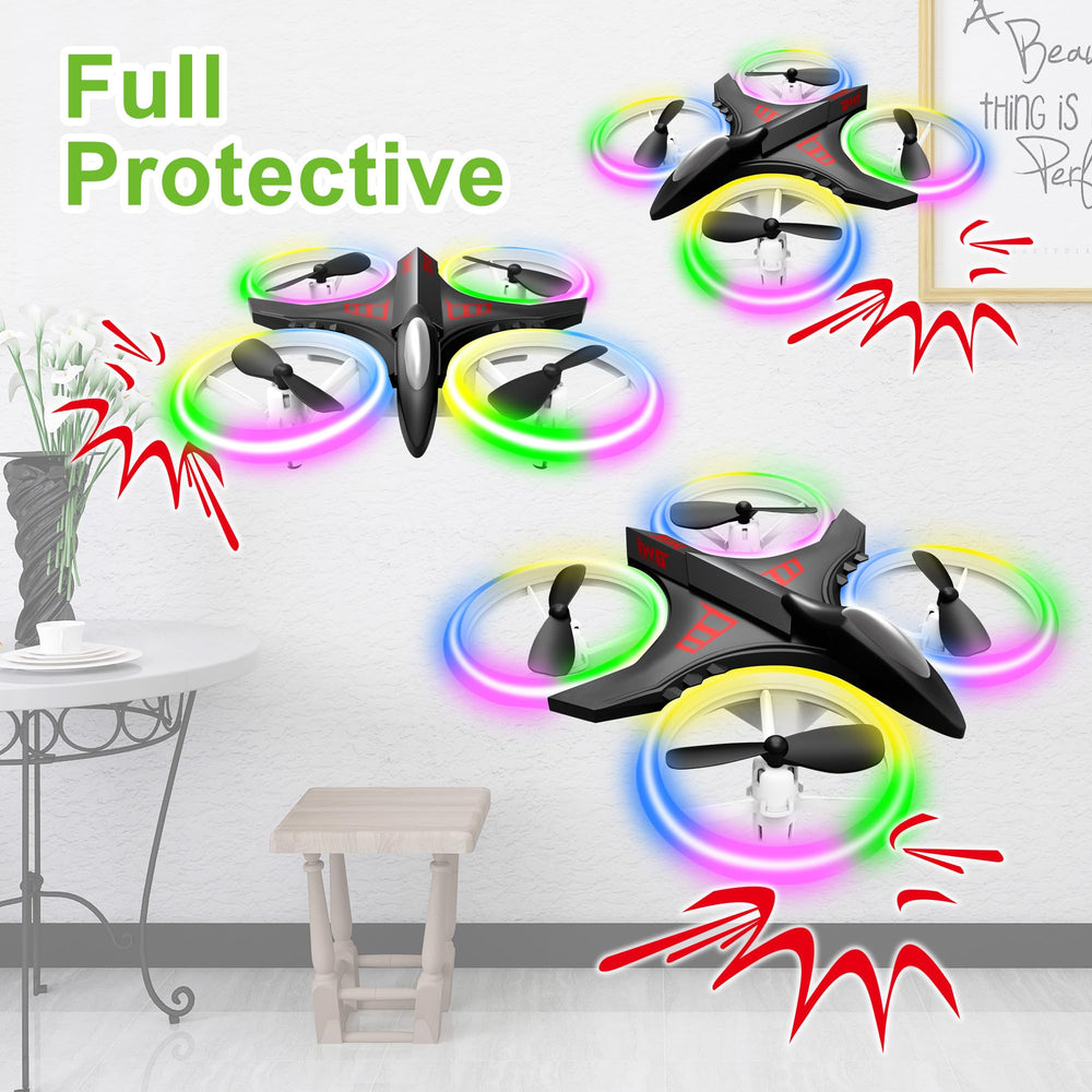 Dwi Dowellin mini drone performing 3D flips with steady control.