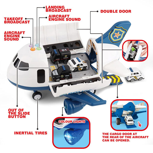 Dwi Dowellin police car toy with activity mat supports interactive pretend play