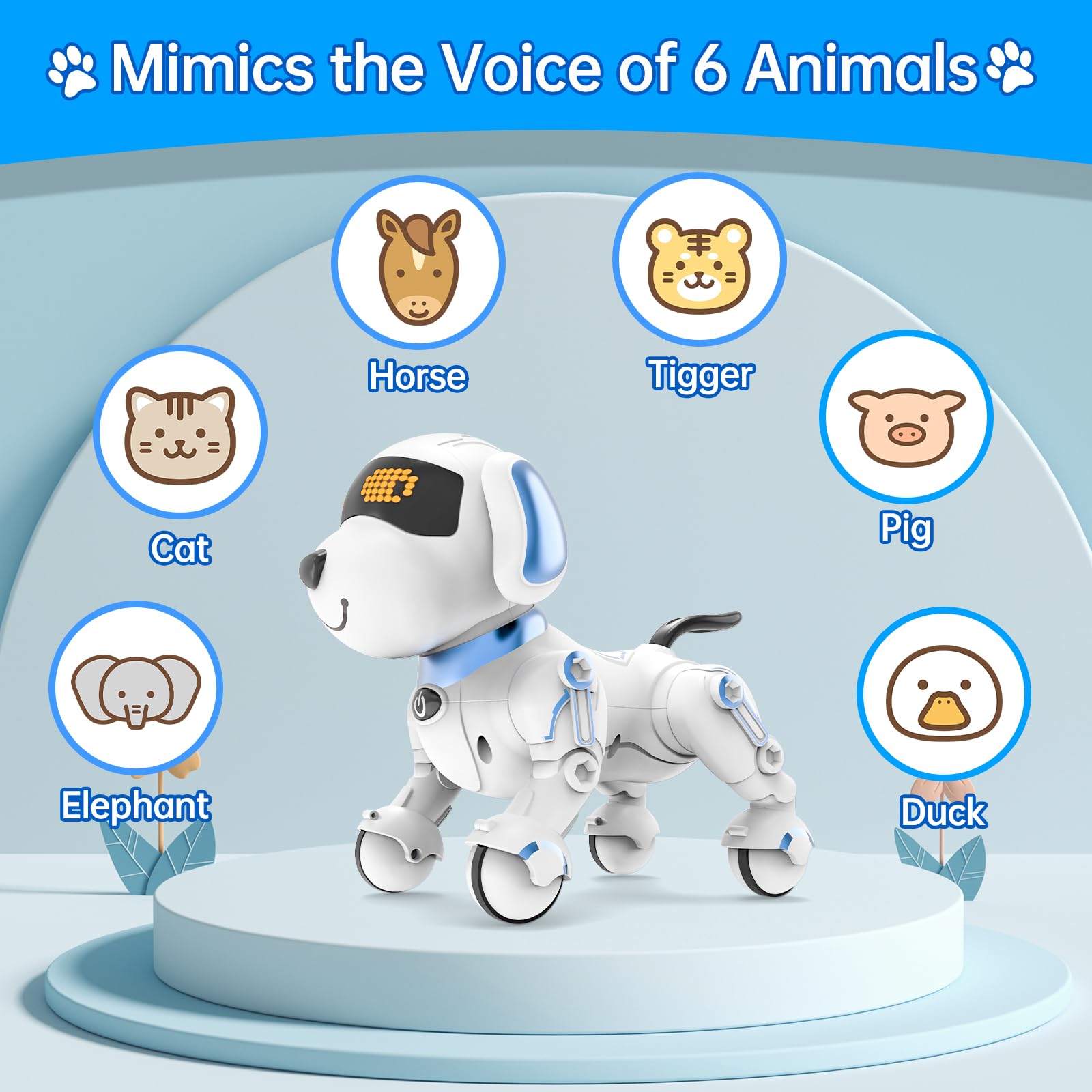 Dwi Dowellin robot dog battery life supports lengthy play sessions.