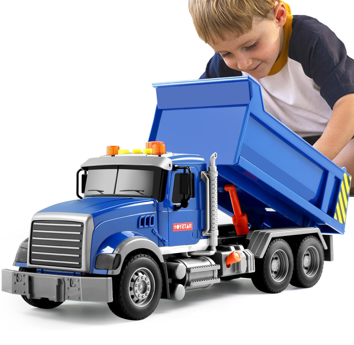 Dwi Dowellin Toddler Truck front view with lights and sounds for engaging play