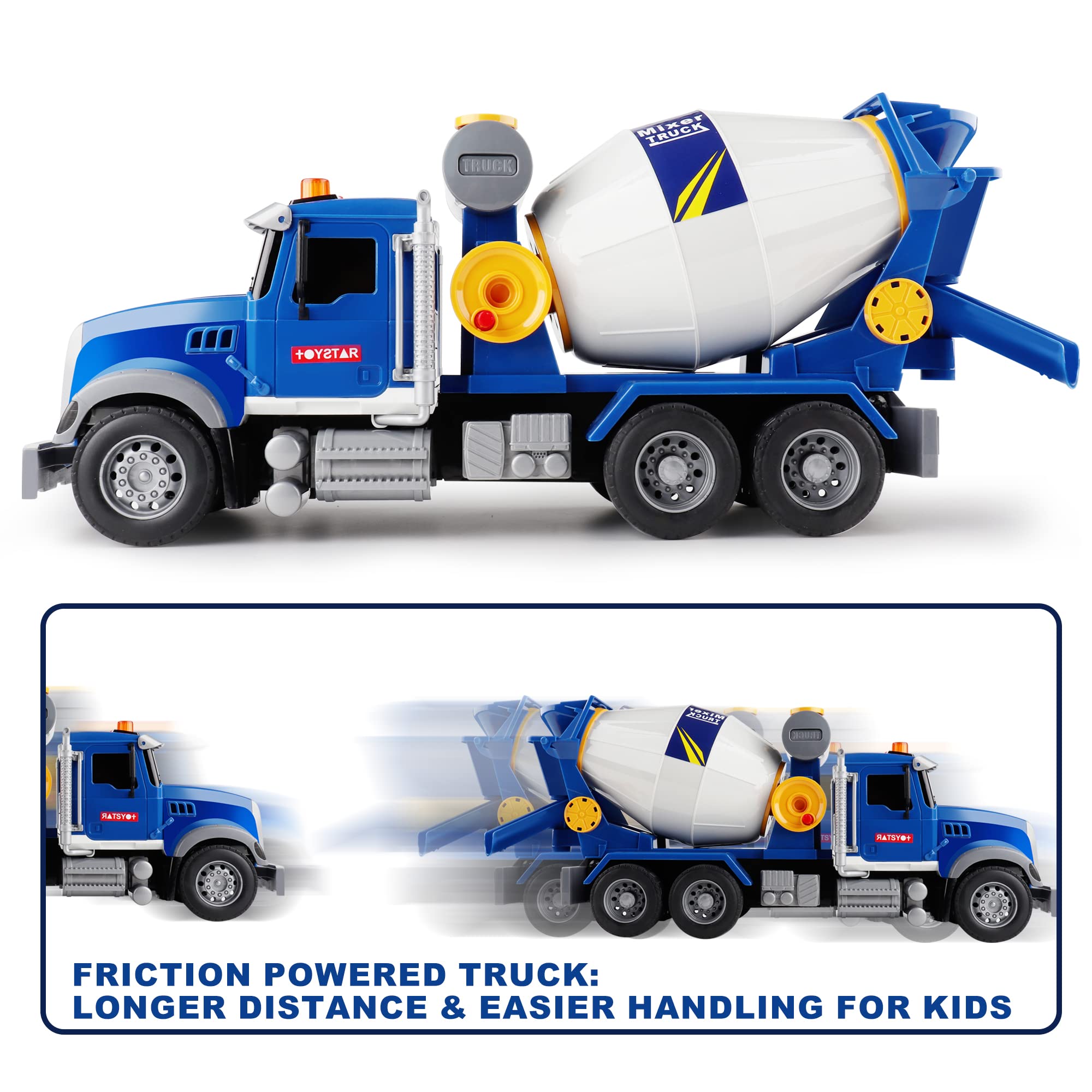Dwi Dowellin top-button truck lights up and plays sounds for interactive play
