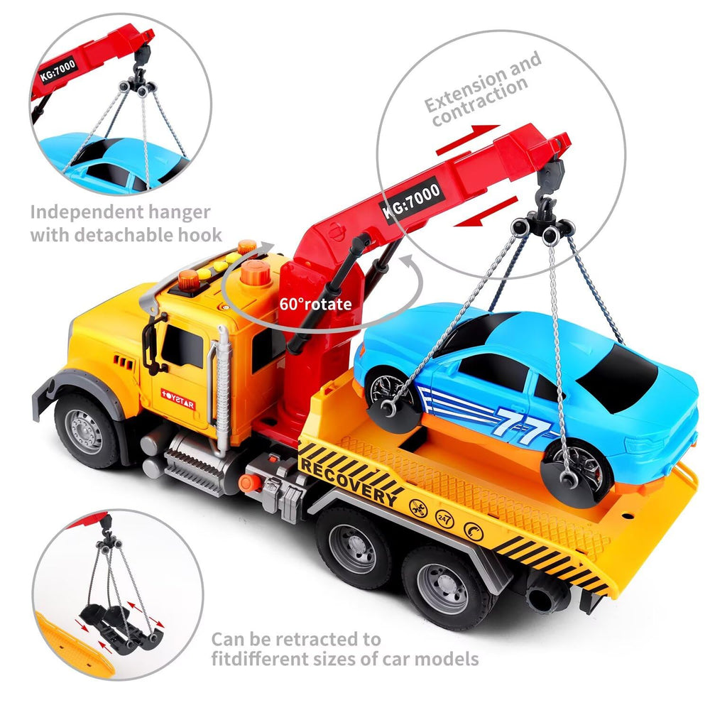 Dwi Dowellin tow truck toy top view with roof buttons