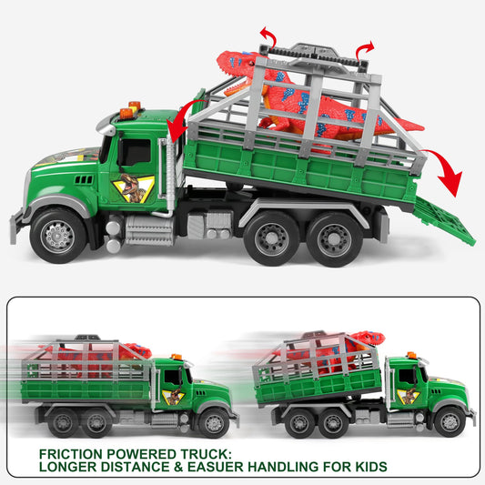Dwi Dowellin toy truck with dinosaur encourages storytelling and fine motor practice