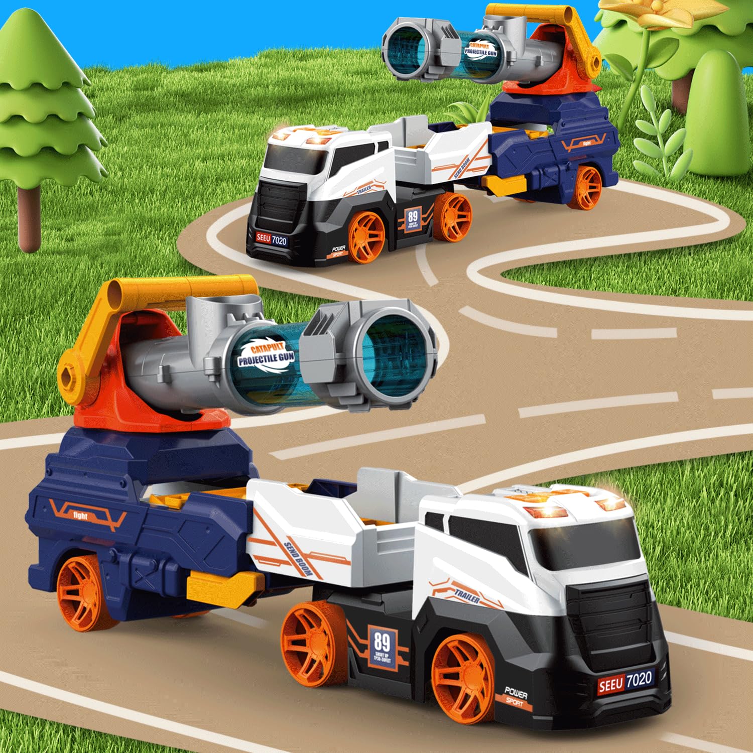 Dwi Dowellin 360-degree launcher shown for dynamic action play