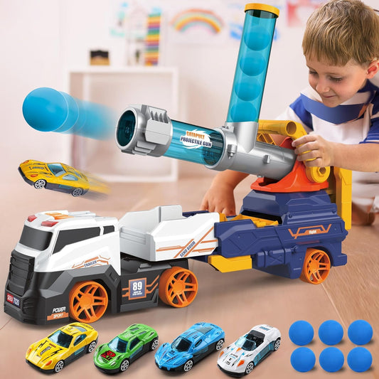 Dwi Dowellin toy includes four racing cars for fast-paced races