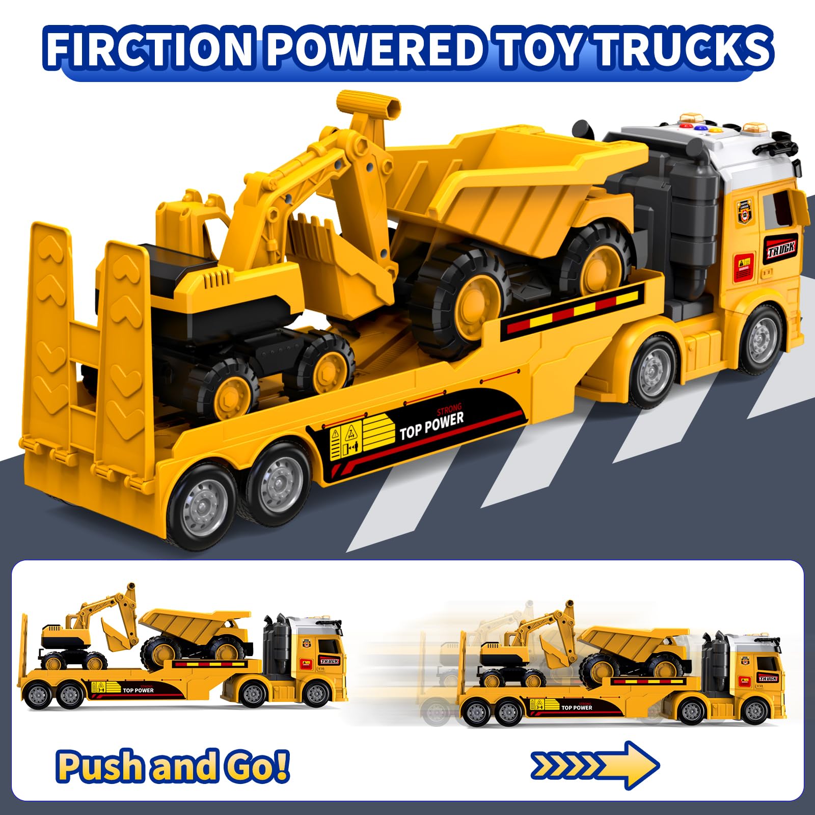 DWIRCTOYS detachable truck head demonstrates versatile steering and play scenarios