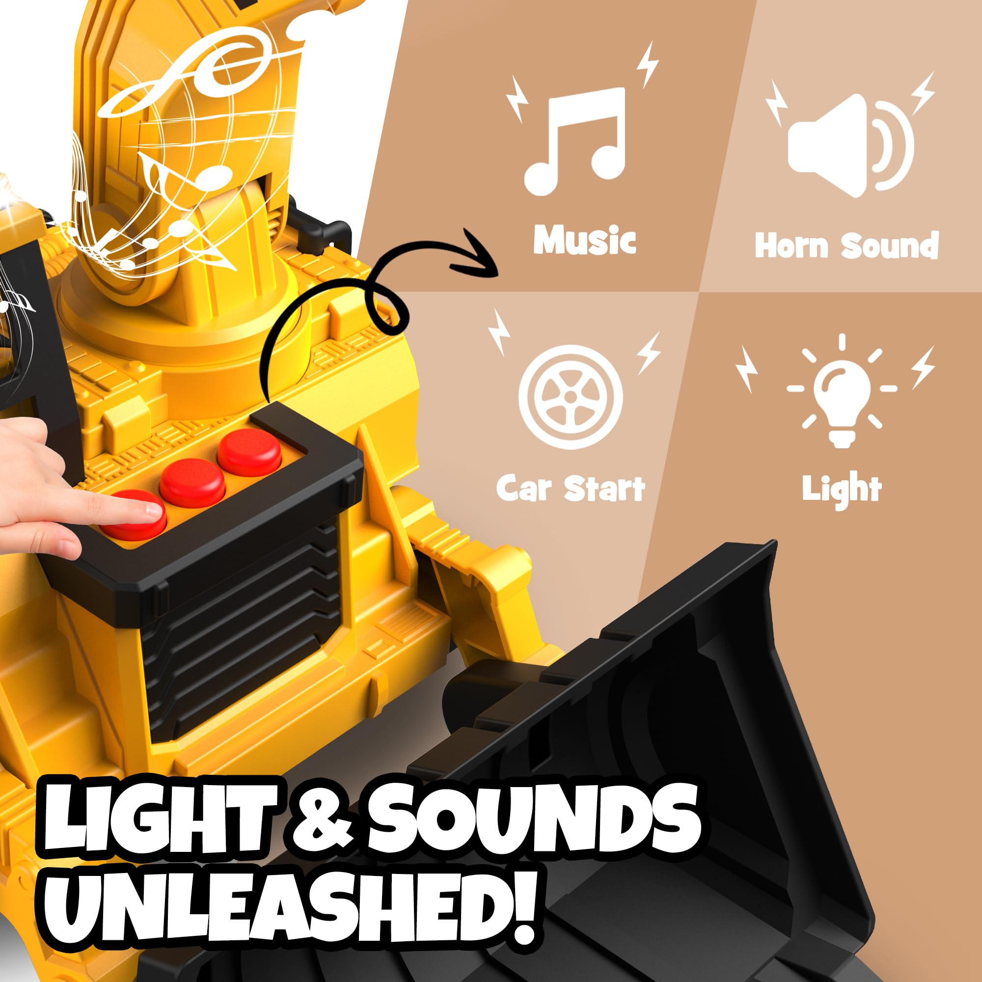 DWIRCTOYS excavator arm in motion for hands-on learning during play