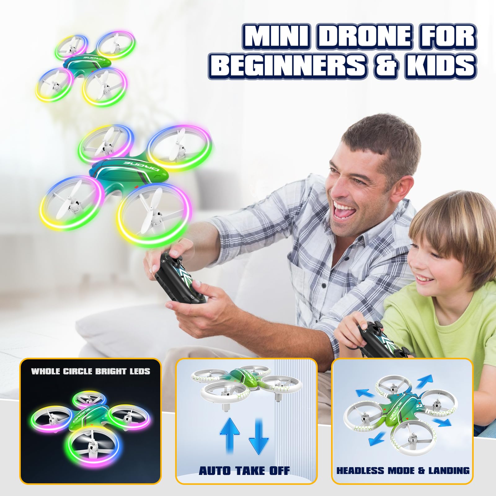 DWIRCTOYS indoor-outdoor quadcopter ideal for birthdays and holidays.