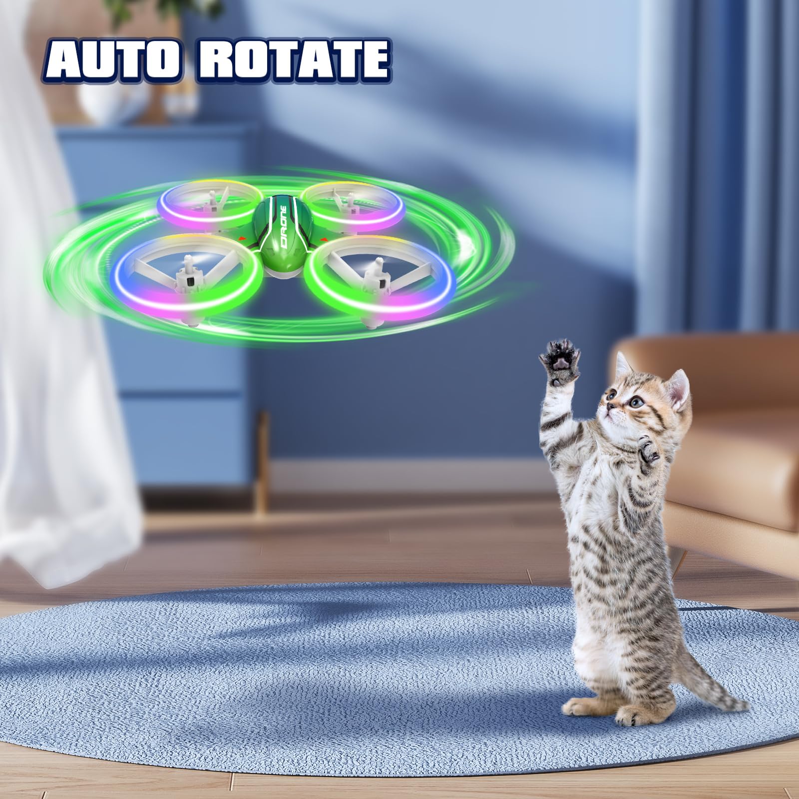 DWIRCTOYS LED lights show six modes for exciting night flights.