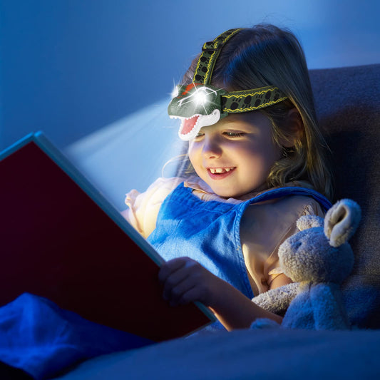 DX DA XIN Dinosaur Headlamp T-Rex roar feature adds fun during camping