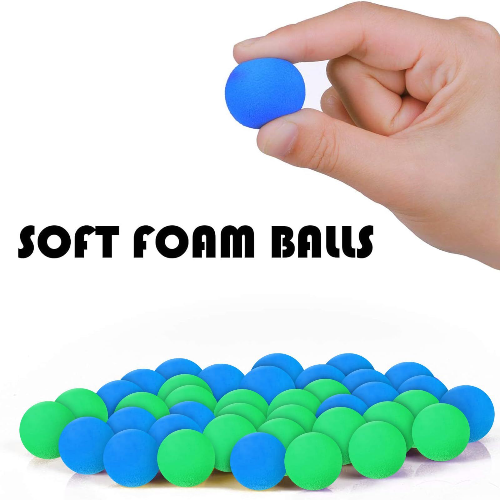 DX DA XIN foam balls close-up shows soft texture and size