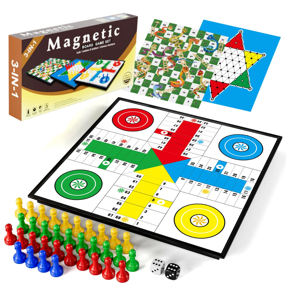 DY-GO 3in1 magnetic board set folded board for compact travel play and storage.