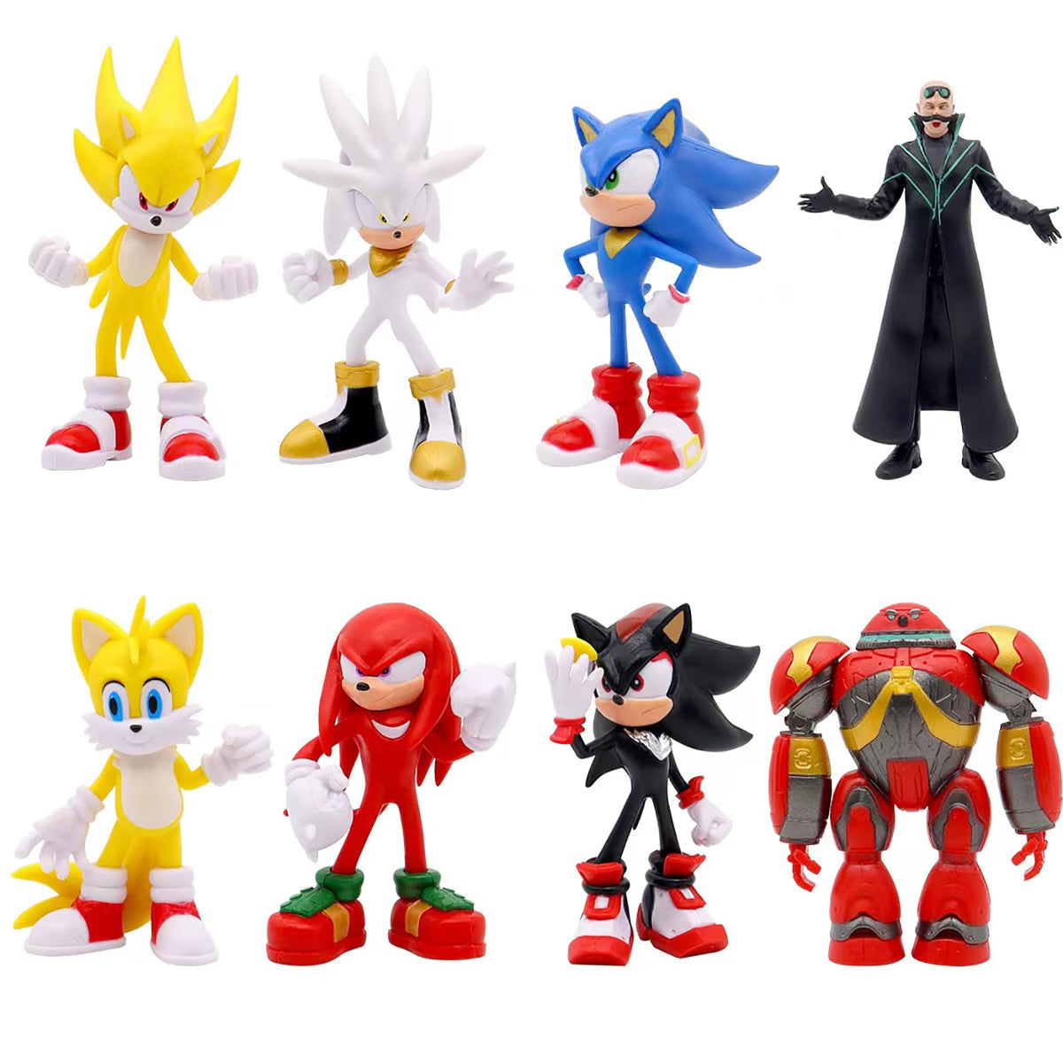 DYALE eight-figure hedgehog set group display for collectors.