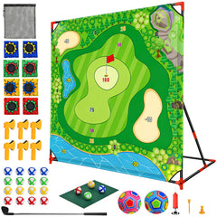 DyBaxa Golf Chipping Game mat 54x54 for portable backyard practice.
