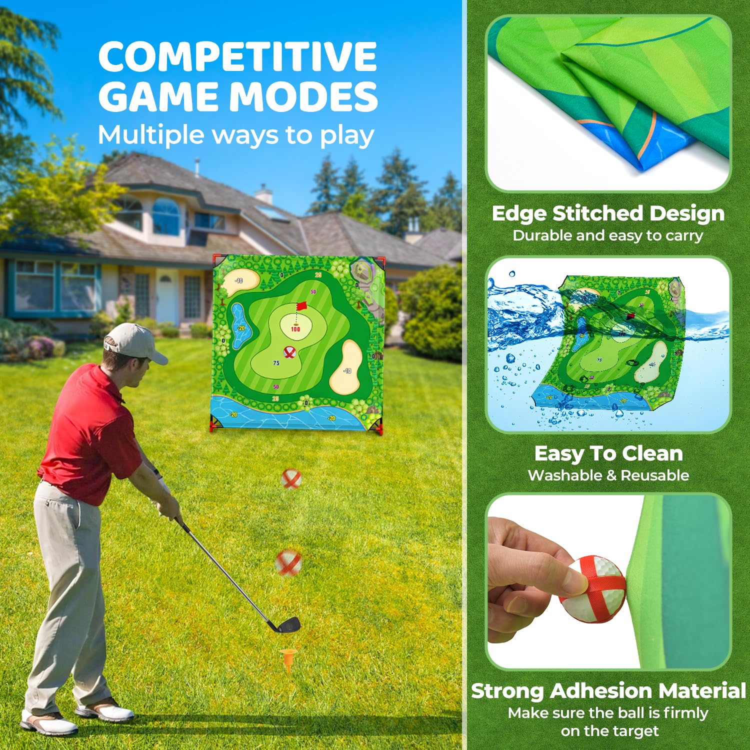 DyBaxa Golf Chipping Game safe design with rounded edges.