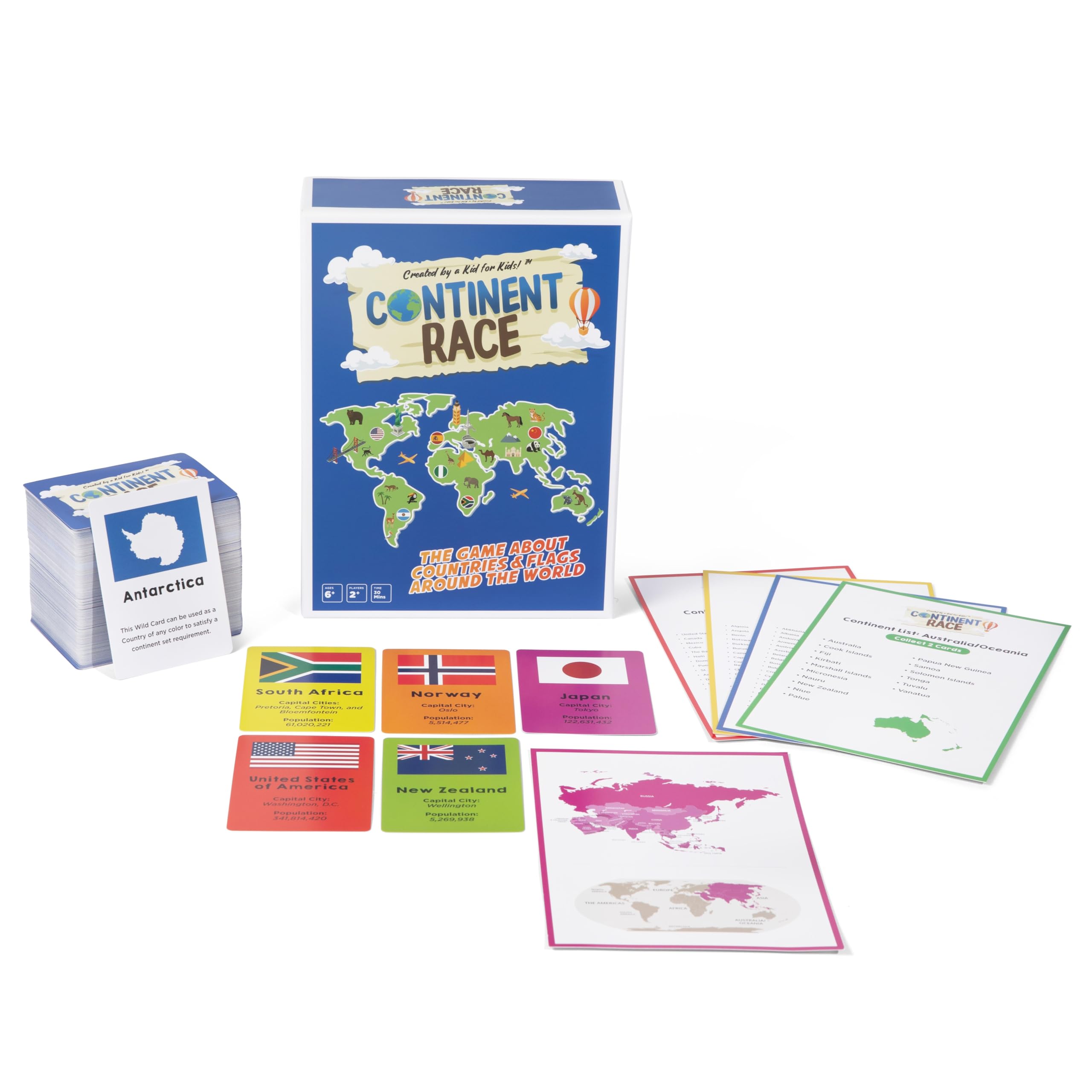 DYCE Continent Race game gift packaging suitable for stocking stuffers