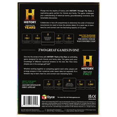 Gift-ready box of DYCE History Channel 2-in-1 edition for holidays.