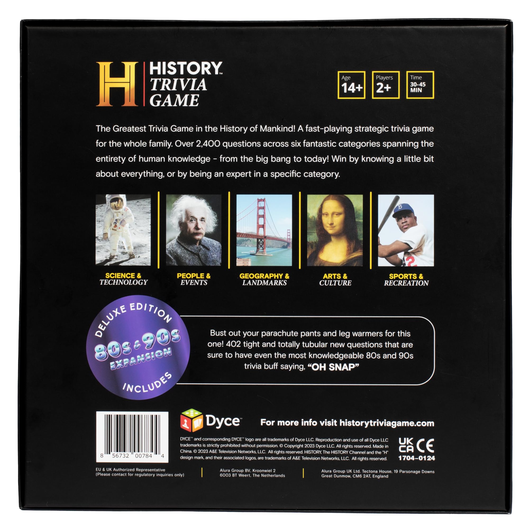 DYCE History Channel Trivia Board Game Deluxe Edition Christmas stockings-friendly gift