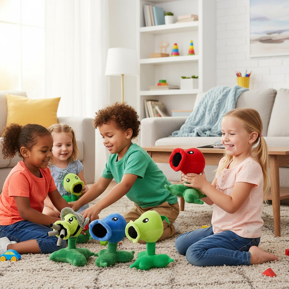 Dyharnsty Fire Pea plush featuring bright colors and cozy feel