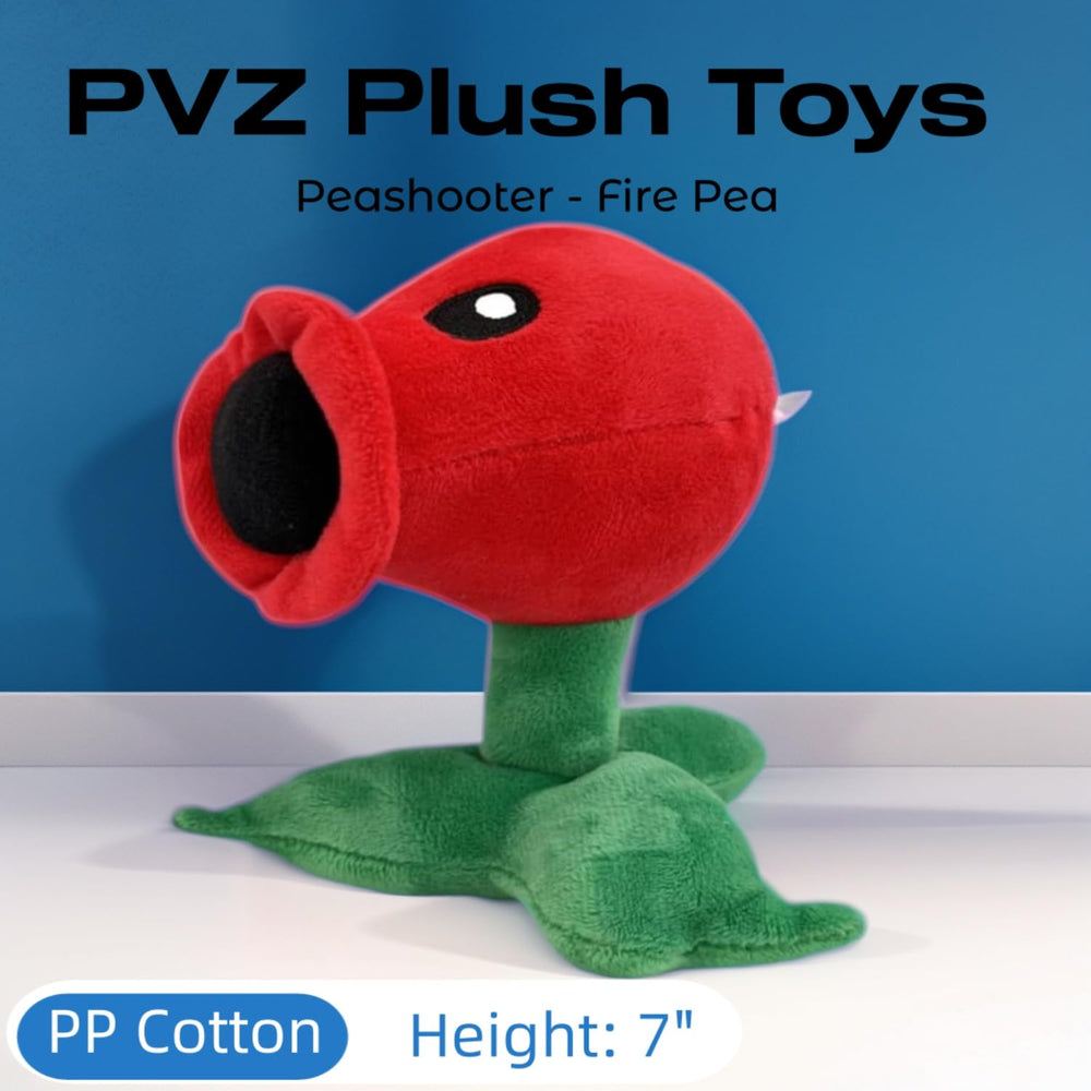 Dyharnsty PVZ plush set on kids' desk for imaginative play
