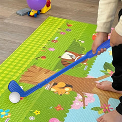 Dyienocs toddler practicing with driver for indoor or outdoor play.
