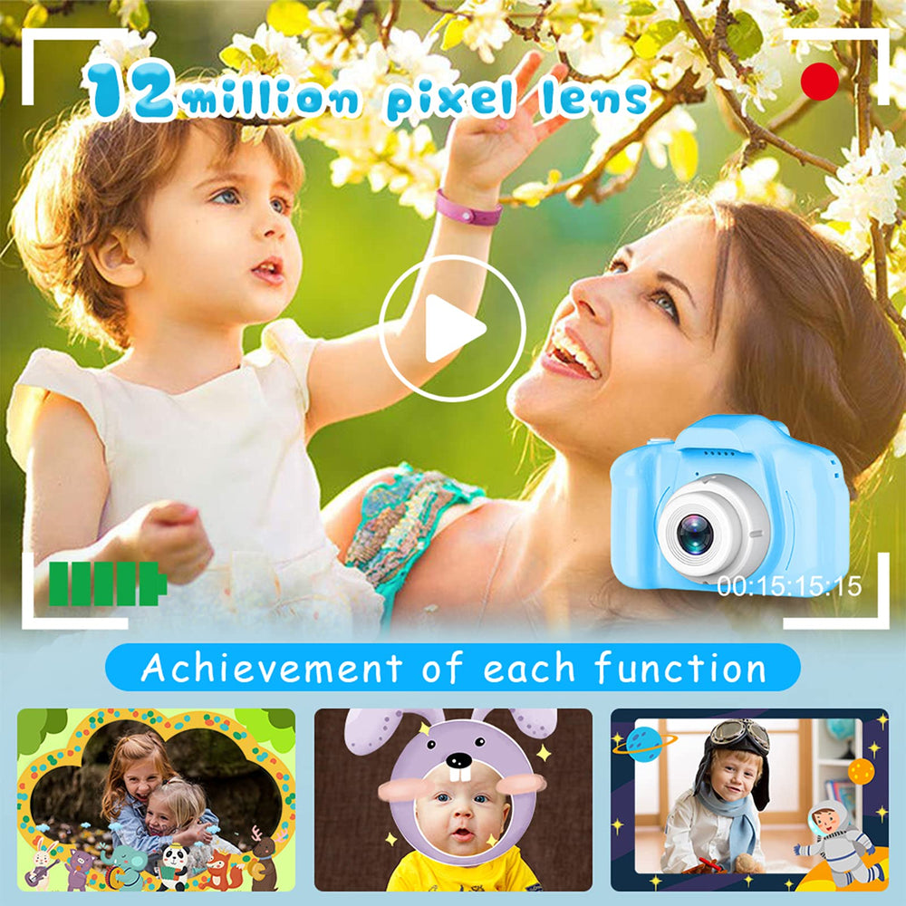 Dylanto Upgrade Kids Selfie Camera dual-camera blue supports creative photo angles