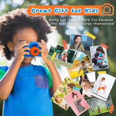 Dylanto Upgrade Kids Selfie Camera portable lanyard for easy carrying on outings.