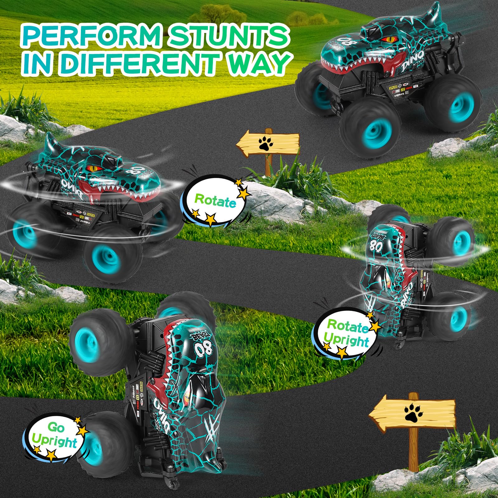 DYODYORC dinosaur truck with built-in speakers and music
