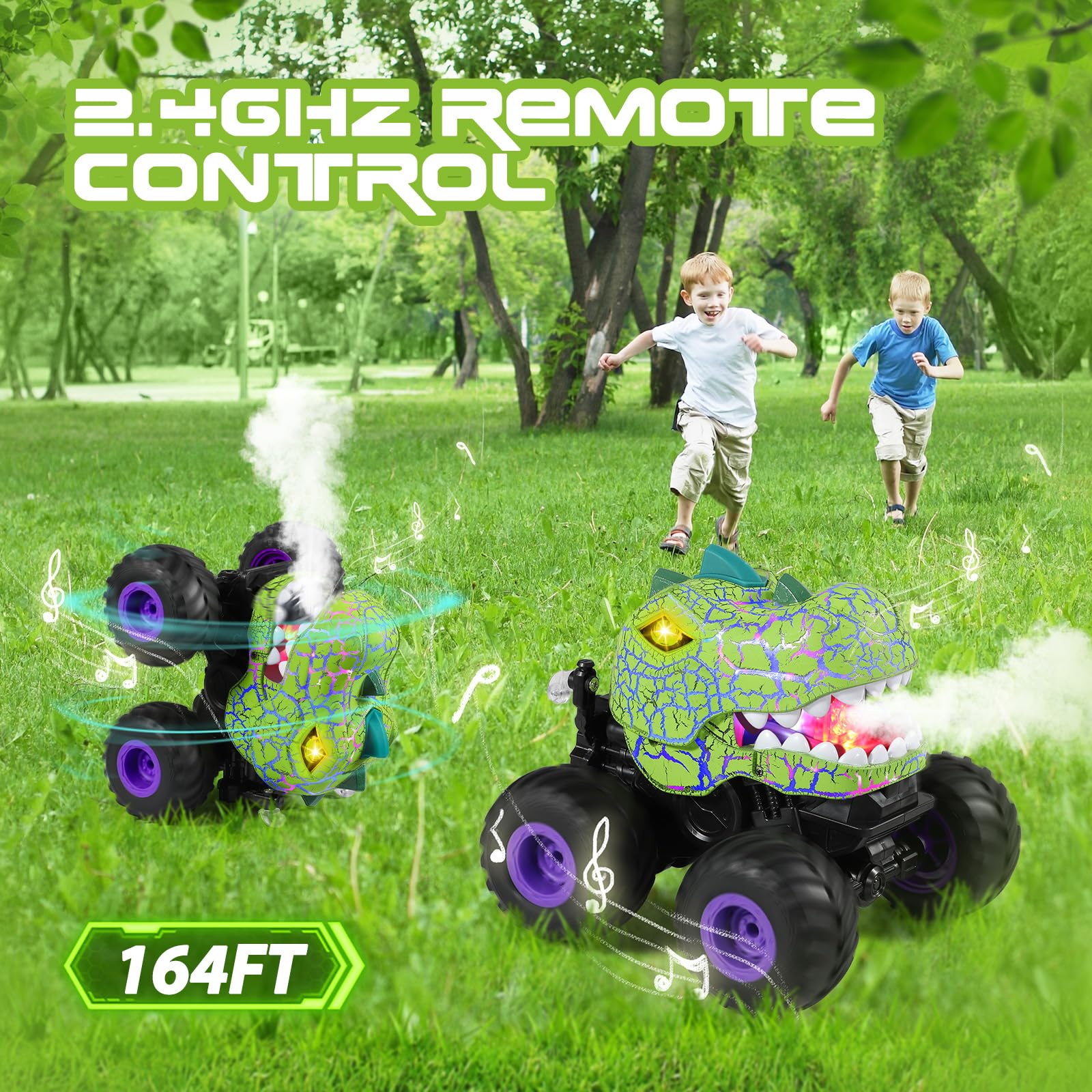 DYODYORC dinosaur RC truck gift-ready packaging for kids