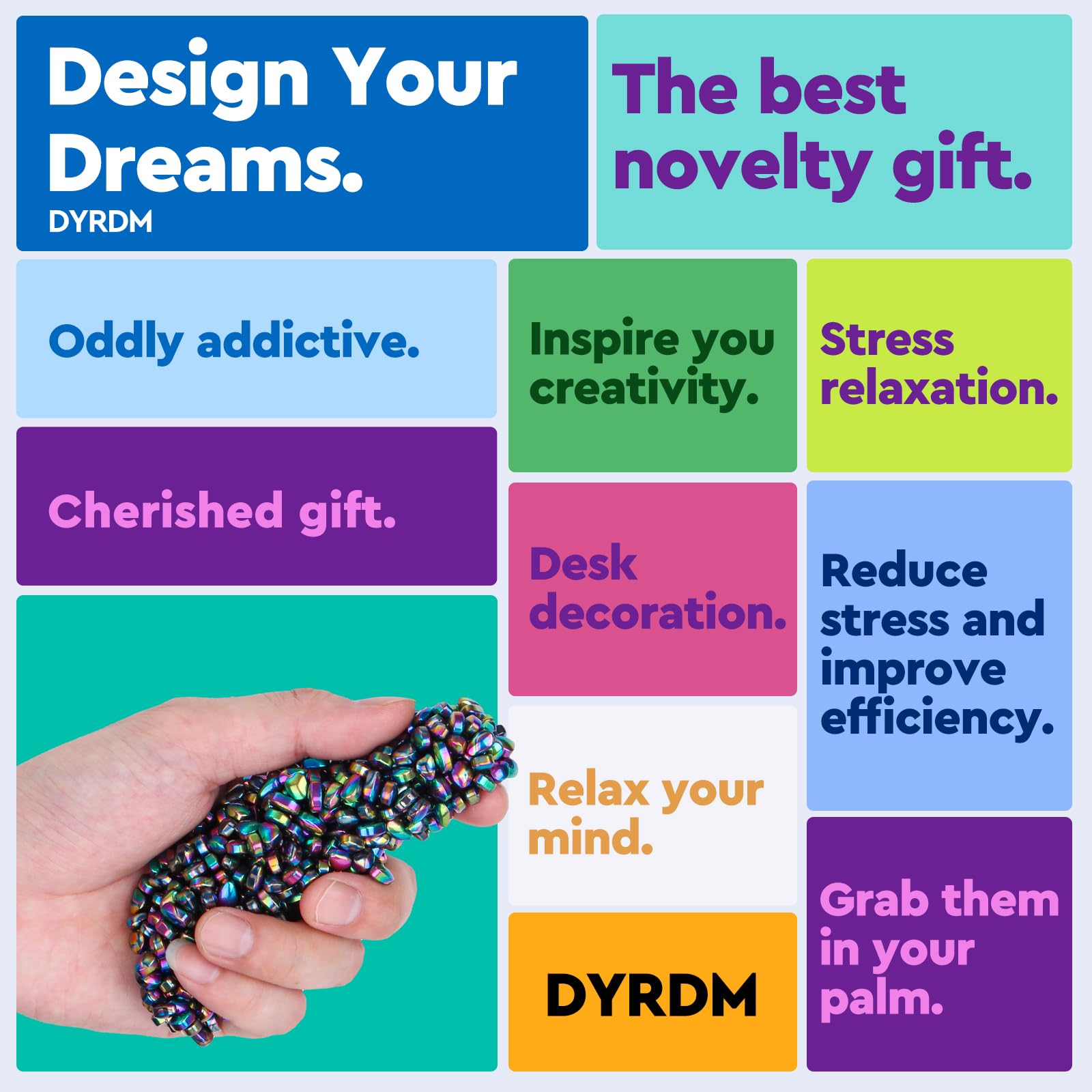 DYRDM colorful stones emphasize texture and color in a compact kit