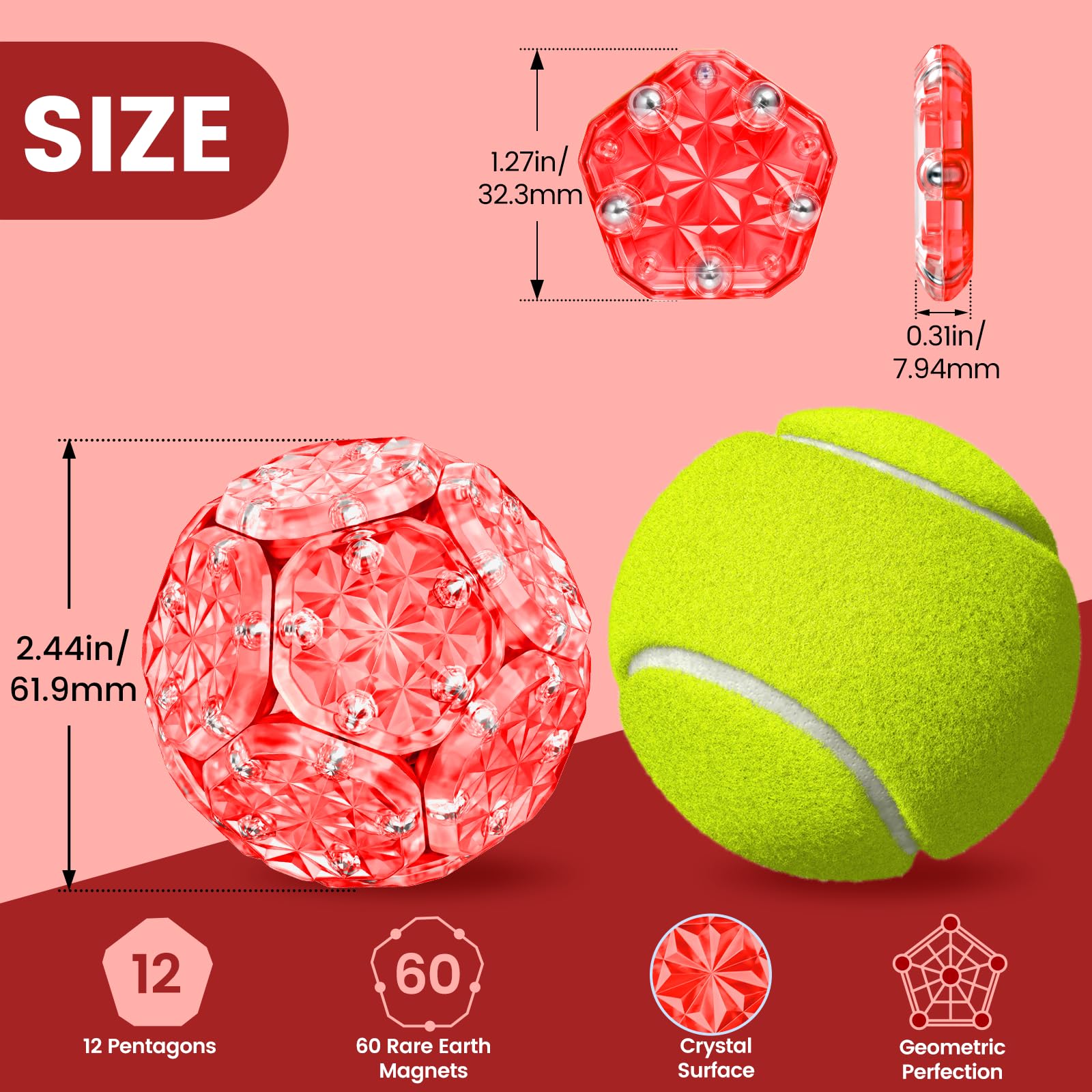 DYRDM Magnetic Fidget Sphere promotes calm and concentration through tactile exploration.