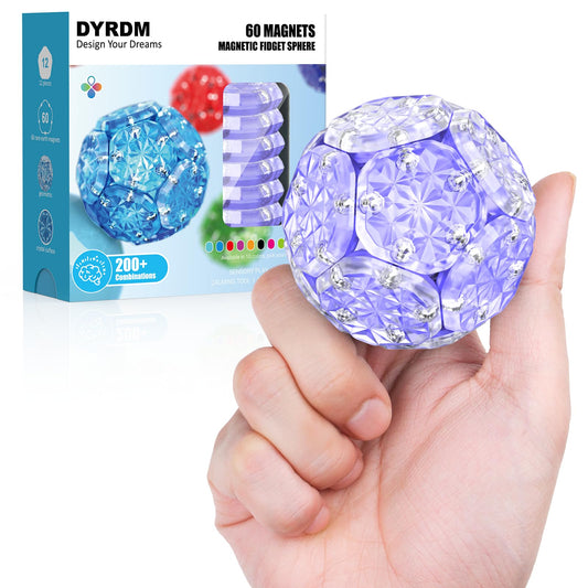 DYRDM magnetic fidget sphere 12-pc set for focus and calm
