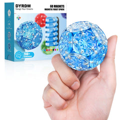 DYRDM magnetic fidget sphere closeup highlights sealed magnets for safe, durable play.