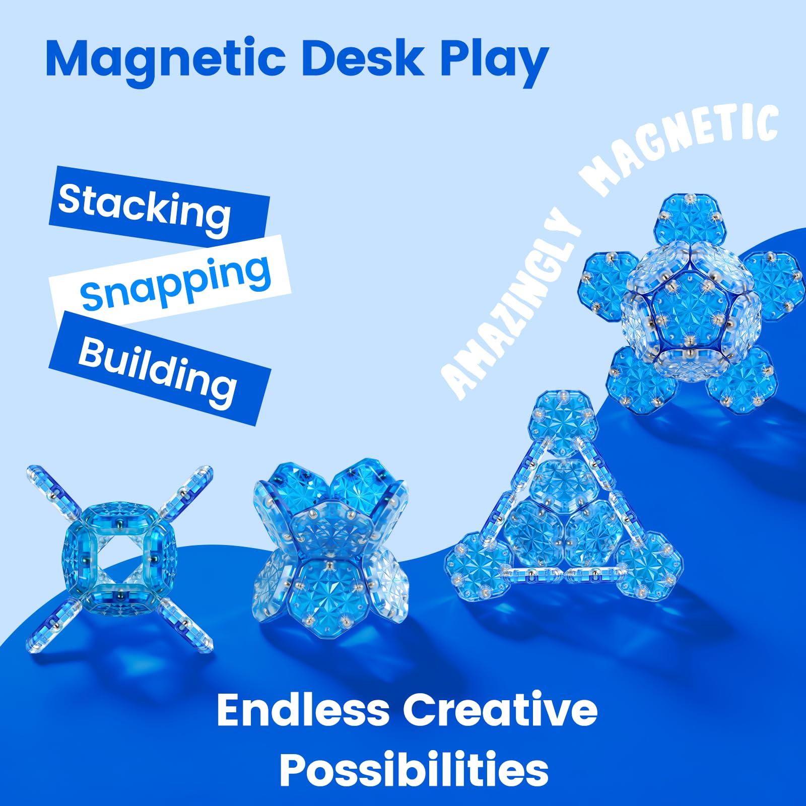 DYRDM desk-setup image illustrates a focused, calming workspace with the fidget sphere.