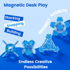 DYRDM desk-setup image illustrates a focused, calming workspace with the fidget sphere.