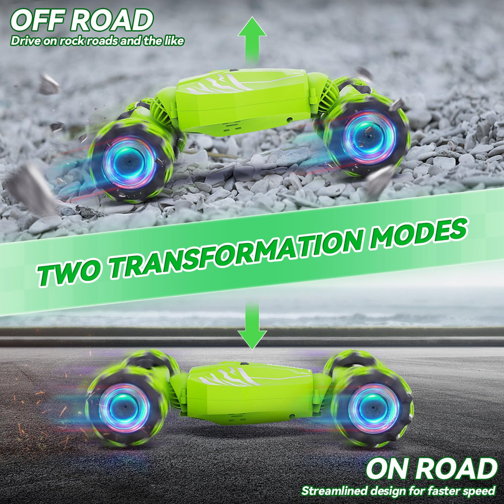 Dysaim Gesture RC Car performing a 360-degree rotation for dynamic tricks