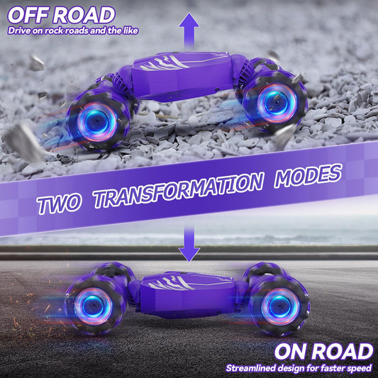Dysaim Gesture RC Car in drift action highlighting versatile maneuverability.